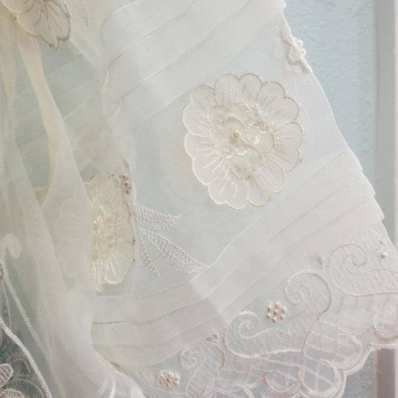 *Vintage Handmade Sequins Sheer Blouse - Picture 7 of 8